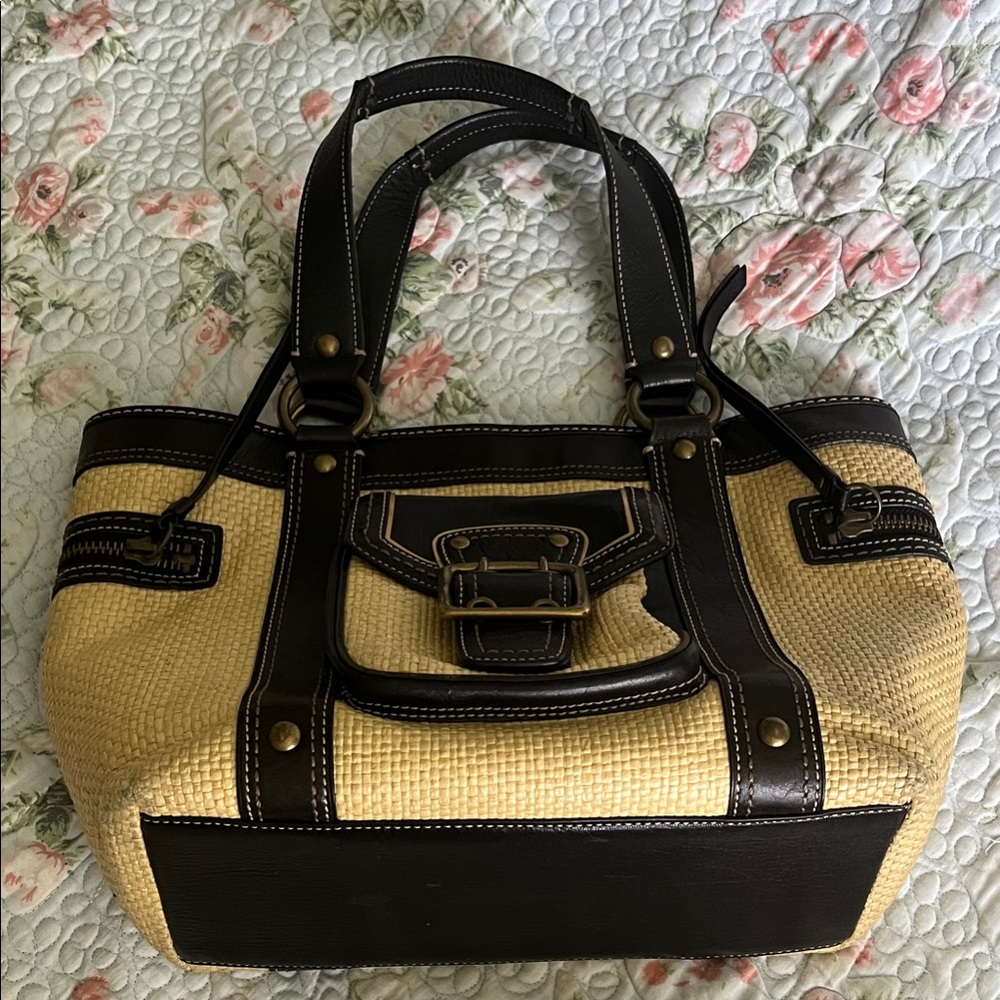 Coach Legacy M05-113 Black and Tan Tote Bag